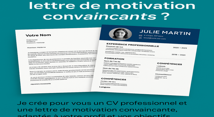 Vous recevrez une lettre de motivation et votre cv